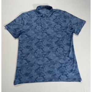 G FORE Polo Shirt Mens Extra Large Camo Skull Performance Stretch Golf Pirate